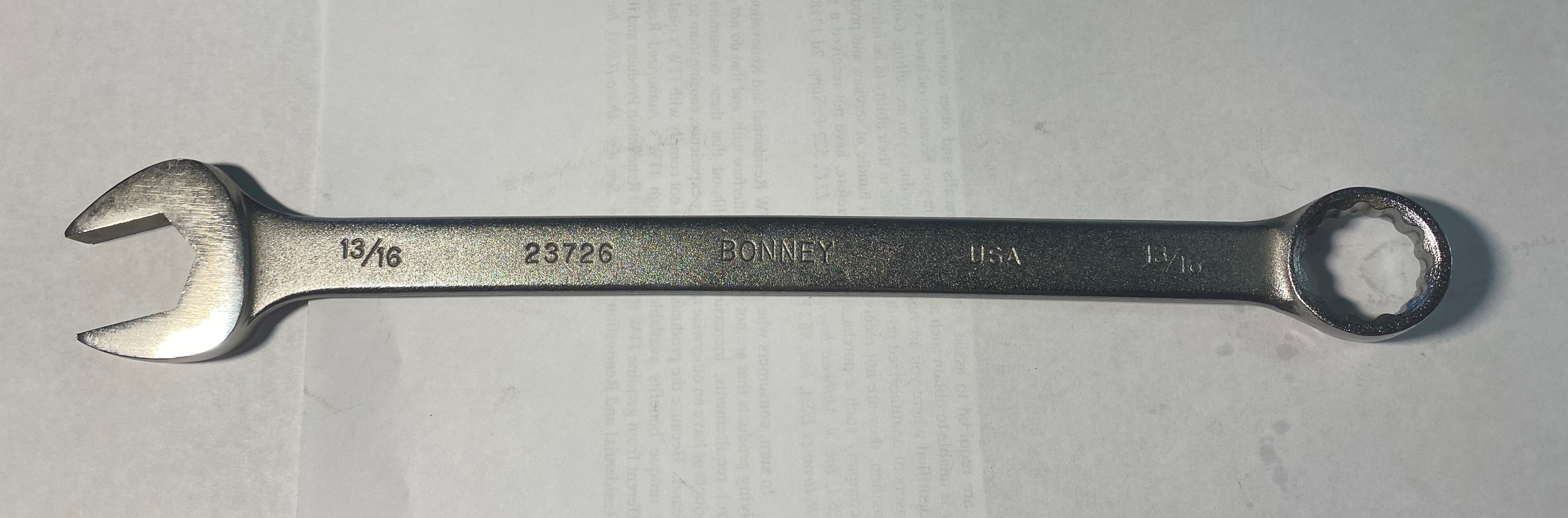 BONNEY 23726 13/16 Combination Wrench 12pt. USA
