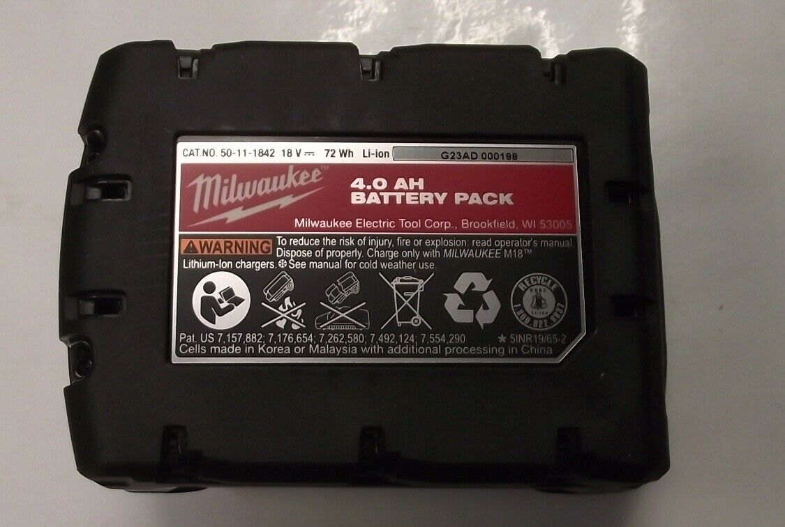 Milwaukee 48-11-1842 M18 Battery XC4.0 BULK