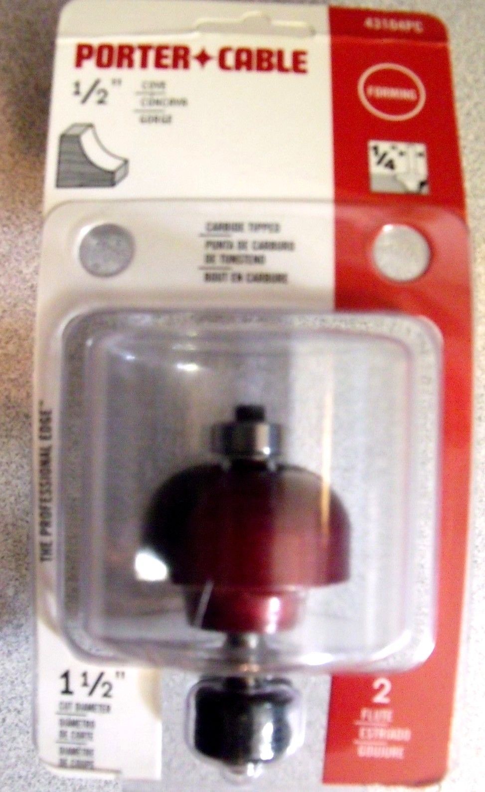 Porter Cable 43104PC 1/2" Cove Router Bit 1/4 Shank