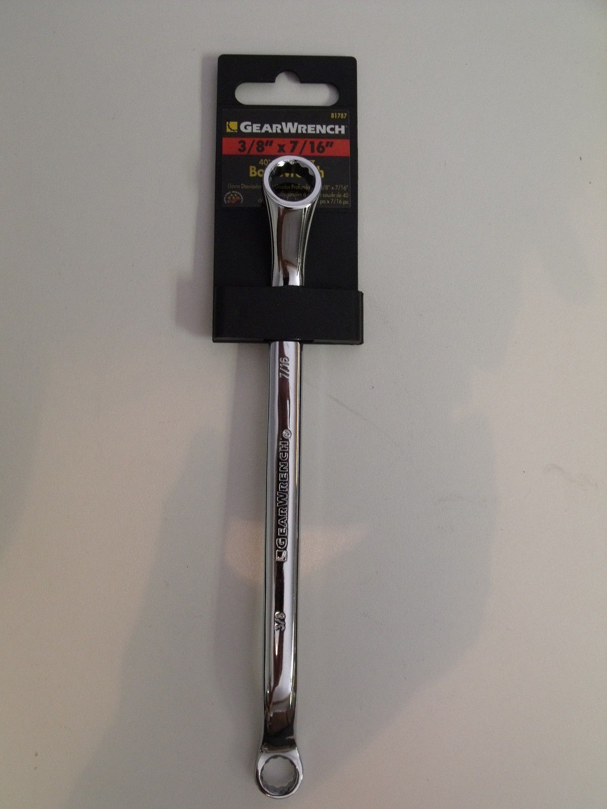 Gearwrench 81787 3/8" x 7/16" Offset Box Wrench Full Polish