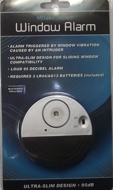 Mitaki-Japan ELWNDW 99985 Ultra Slim Window Alarm 95 Decibel