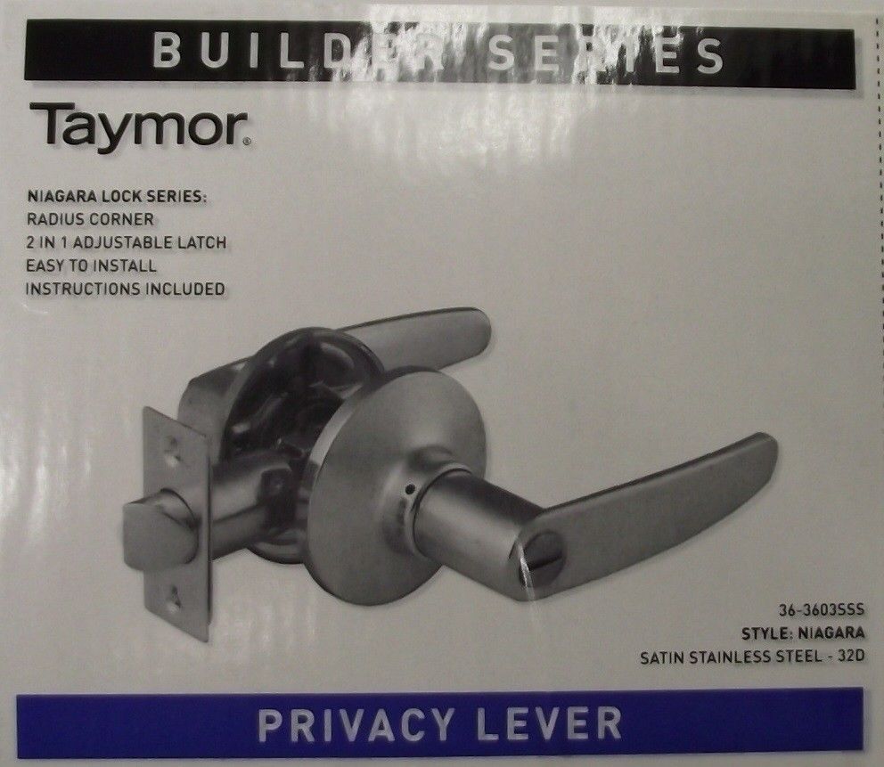 Taymor 36-3603SSS Privacy Lever Door Handle Satin Stainless Steel Builder Series