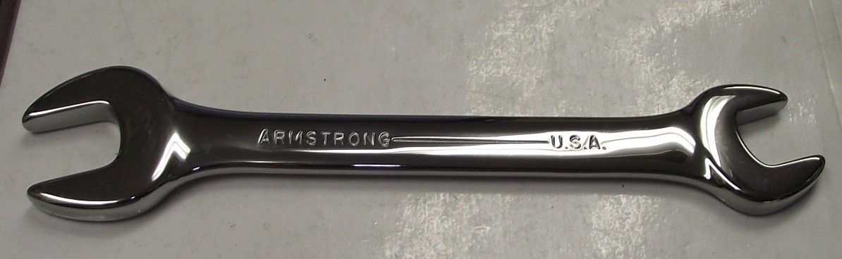 Armstrong 53-085 16mm x 18mm Full Polish Open End Wrench USA