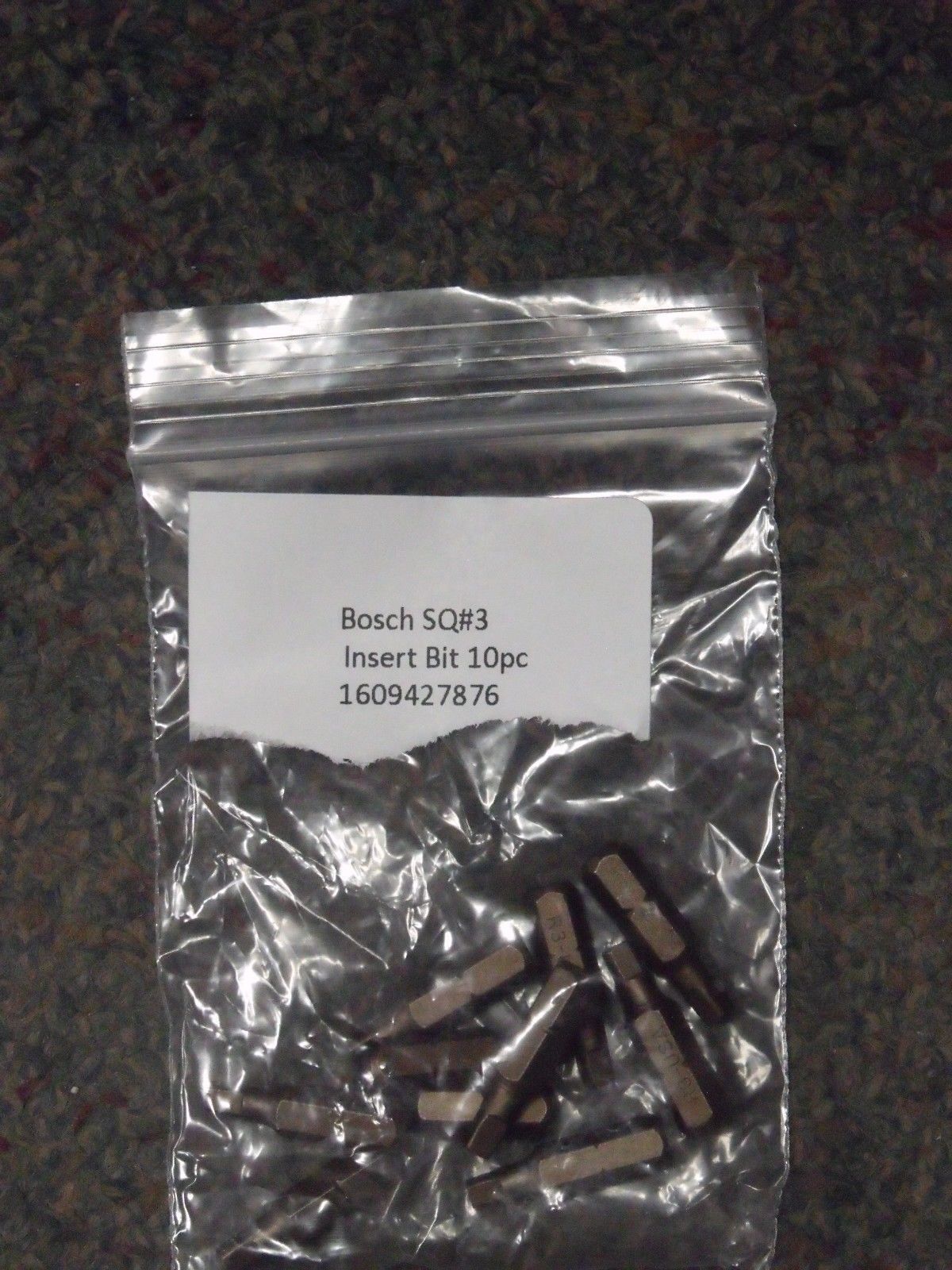 Bosch #3 Square ISO Insert Bits Screw Tips 1" Long 10pcs. 45197 USA