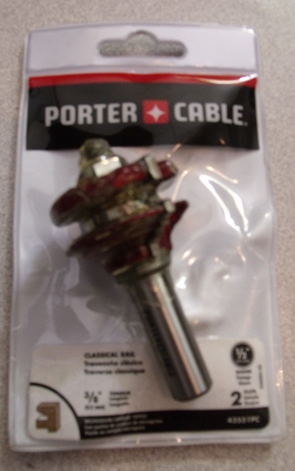 Porter Cable 43551PC Classical Rail Router Bit 1/2" Shank