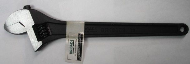 Brigade BR10869 15" Black Adjustable Wrench