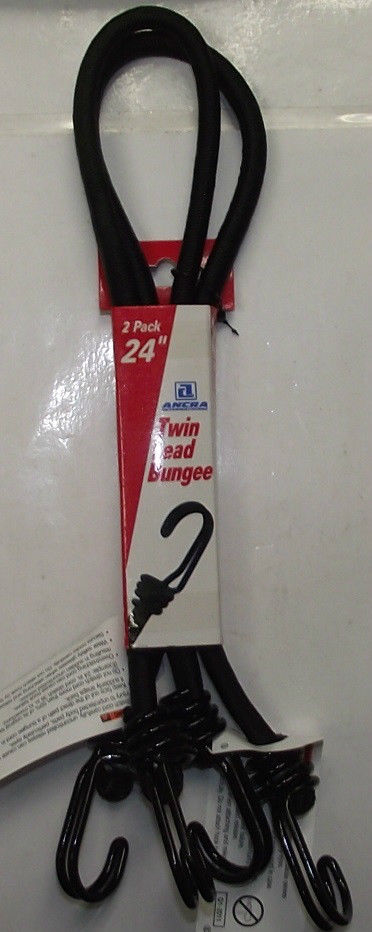 Ancra 95738 Twin Lead Bungee Cords Black 2-Pack 24-Inch