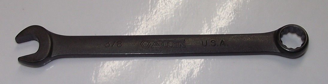 Allen 20208B SAE 3/8" Black Combo Wrench USA 12PT.