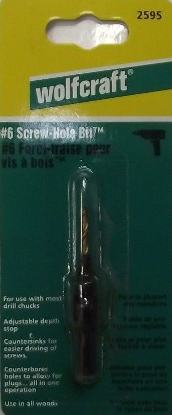 Wolfcraft 2595 #6 Screw Setter Countersink