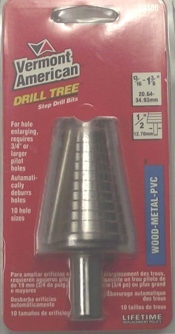 Vermont American 13/16" to 1-3/8" Step-Drill Bit 13380