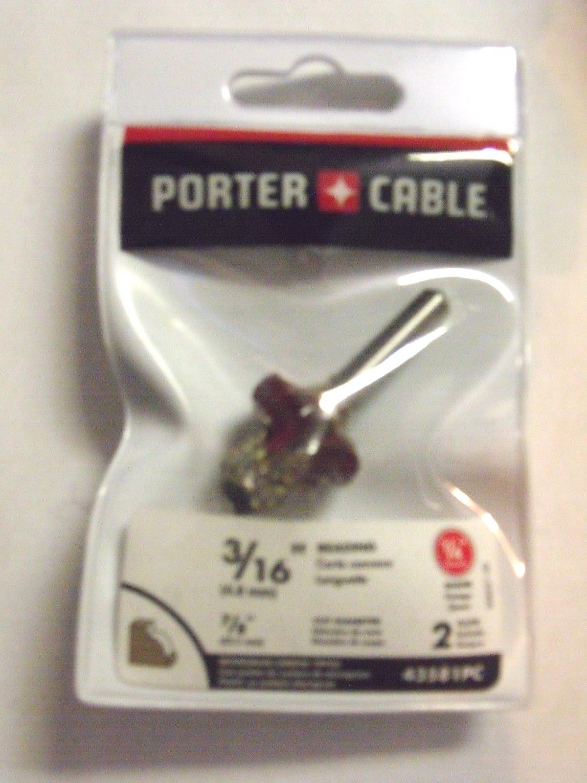 Porter Cable 43581PC 3/16" Beading Router Bit 1/4 Shank *K