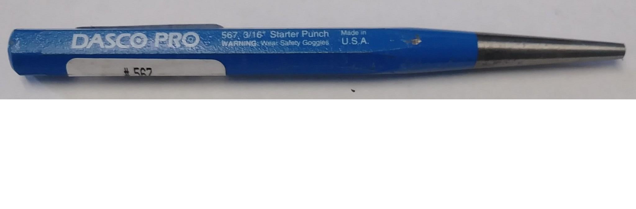 Dasco 567 3/16" x 6-1/2" Starter Punch USA