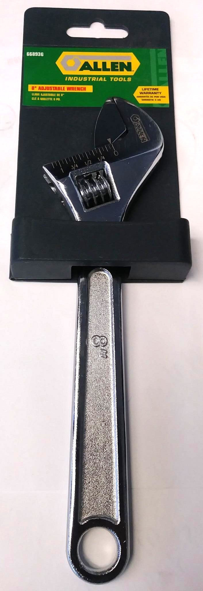 Allen 66893G 8" Adjustable Wrench (No Grip)