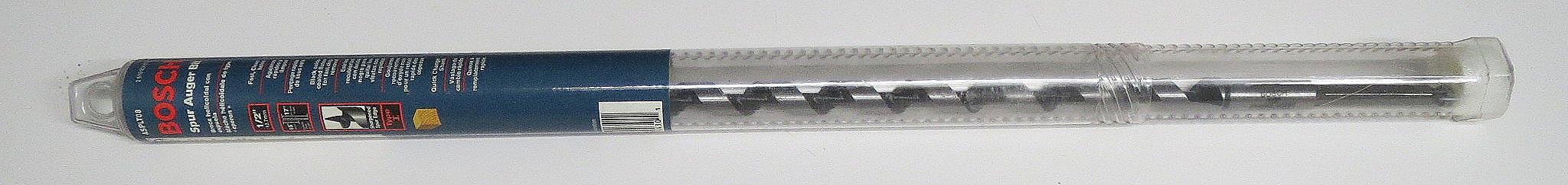 Bosch ASPLT08 1/2" x 15" x 17" Type I Spur Auger Bit (Tubed)