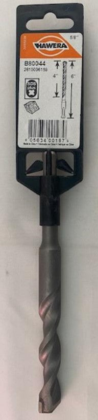 Hawera B80044 5/8" x 4" x 8" SDS Plus Hammer Carbide Tip Drill Bit