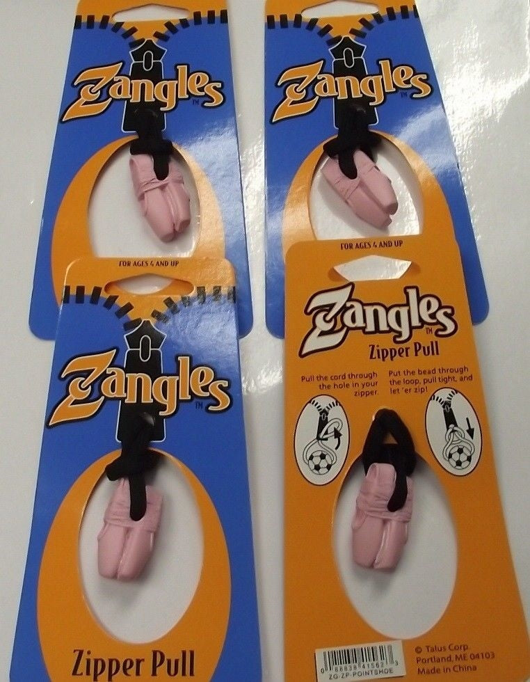 Zangles Sporties Zipper Pulls Great For Luggage Or Backpacks 4pcs