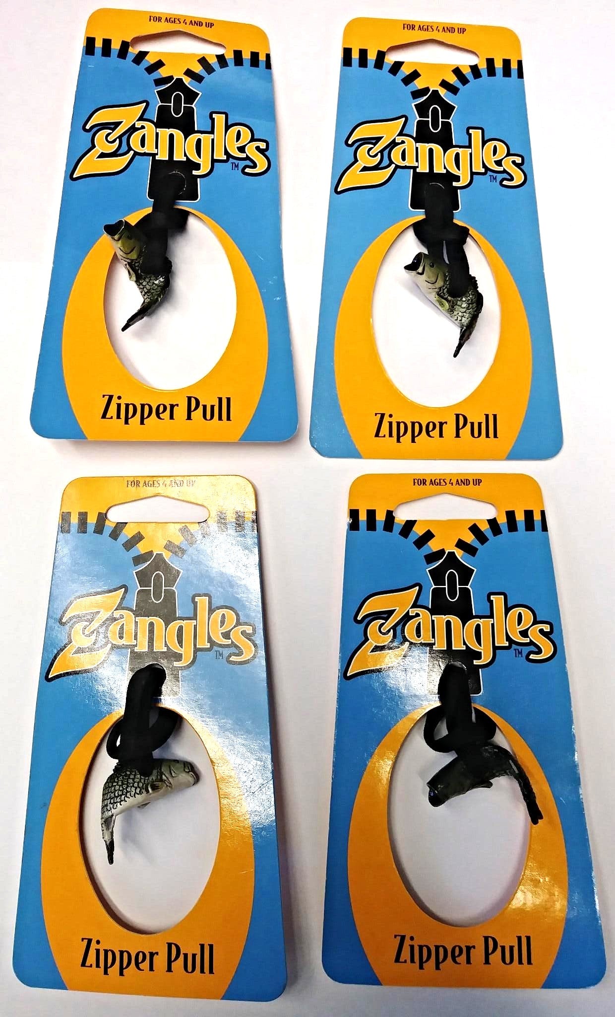 Zangles Sporties Zipper Pulls Great For Luggage Or Backpacks 4pcs