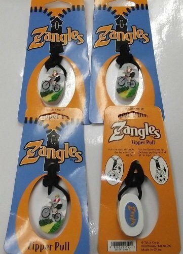 Zangles Sporties Zipper Pulls Great For Luggage Or Backpacks 4pcs