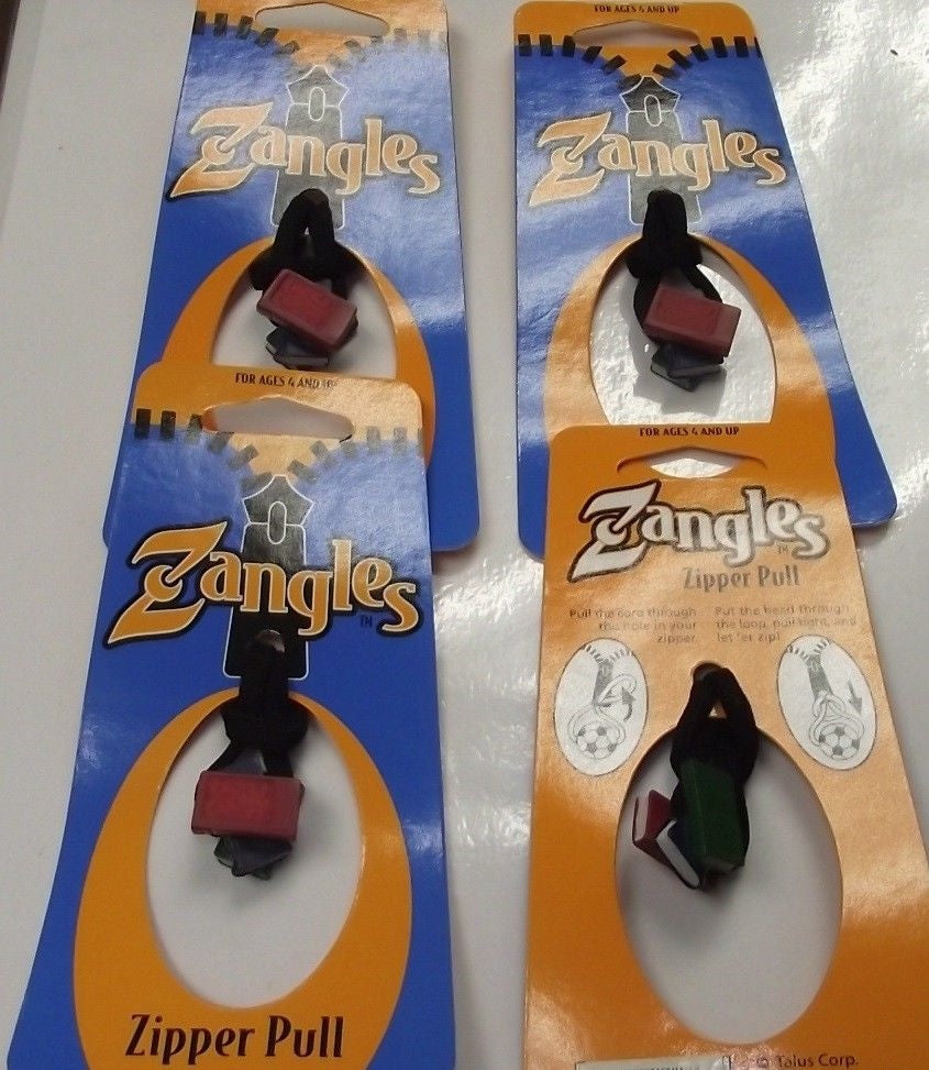 Zangles Sporties Zipper Pulls Great For Luggage Or Backpacks 4pcs