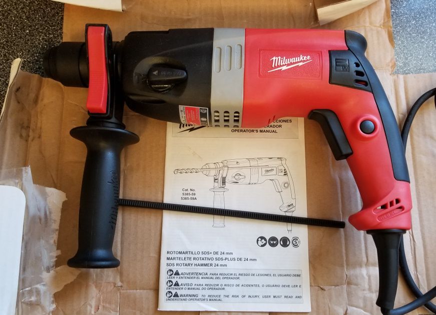 Milwaukee 5385-59 1/2" SDS Plus Rotary Hammer Drill 10.5A 220-240V Type C Plug
