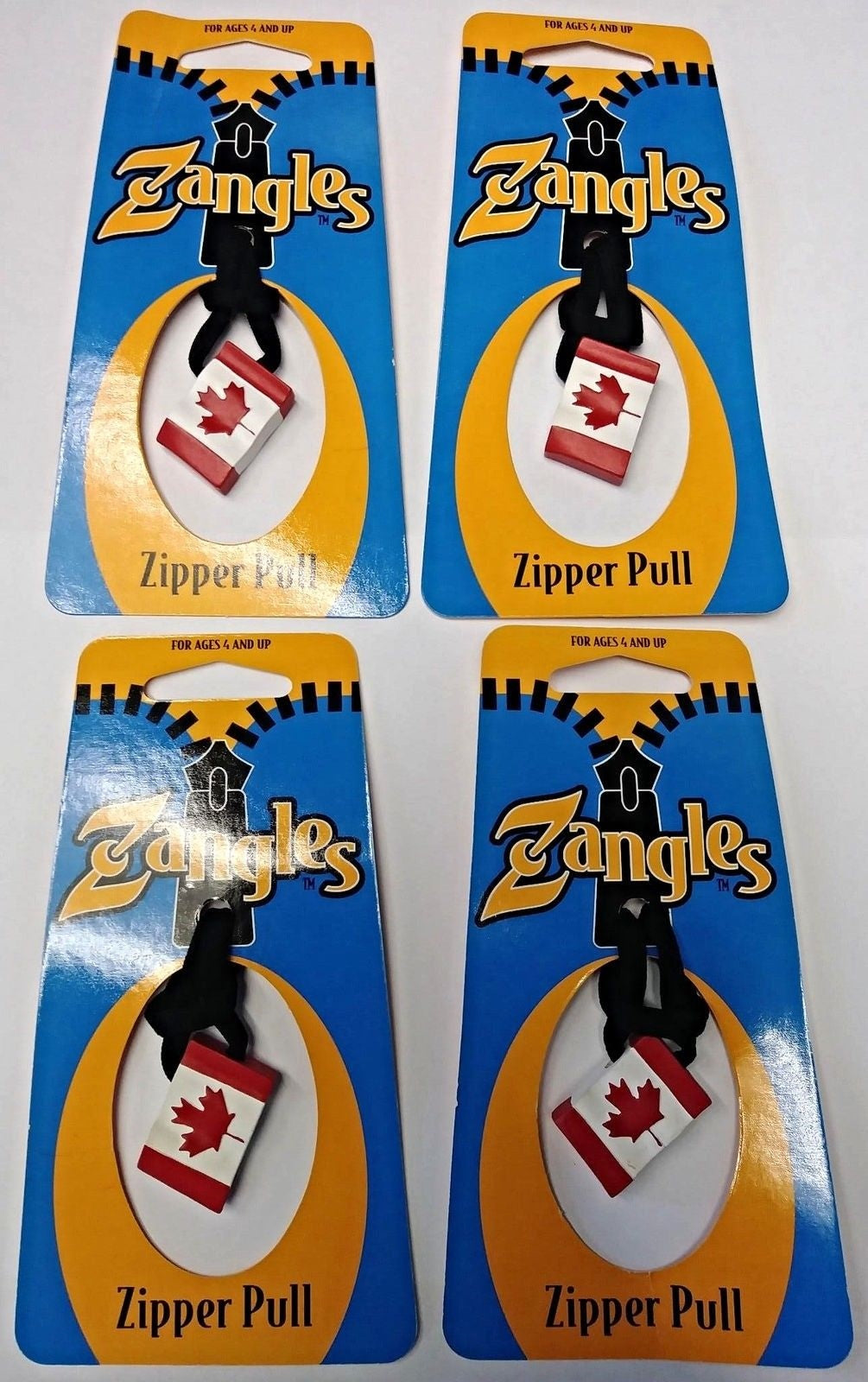 Zangles Sporties Zipper Pulls Great For Luggage Or Backpacks 4pcs