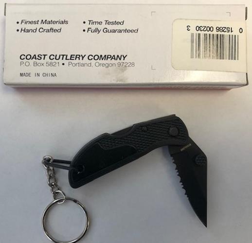 Coast CG002BH Knife Key Ring Lockback Black