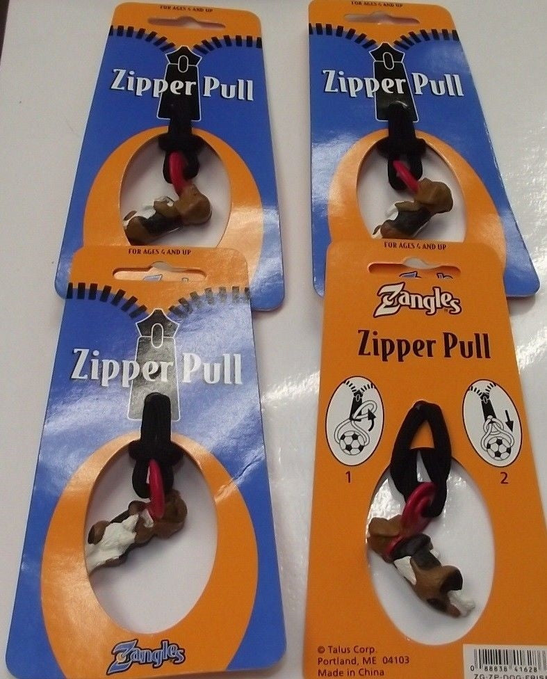 Zangles Sporties Zipper Pulls Great For Luggage Or Backpacks 4pcs