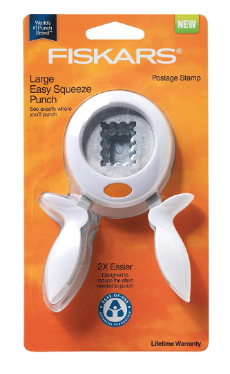 Fiskars 01-005722 Postage Stamp Large Squeeze Punch