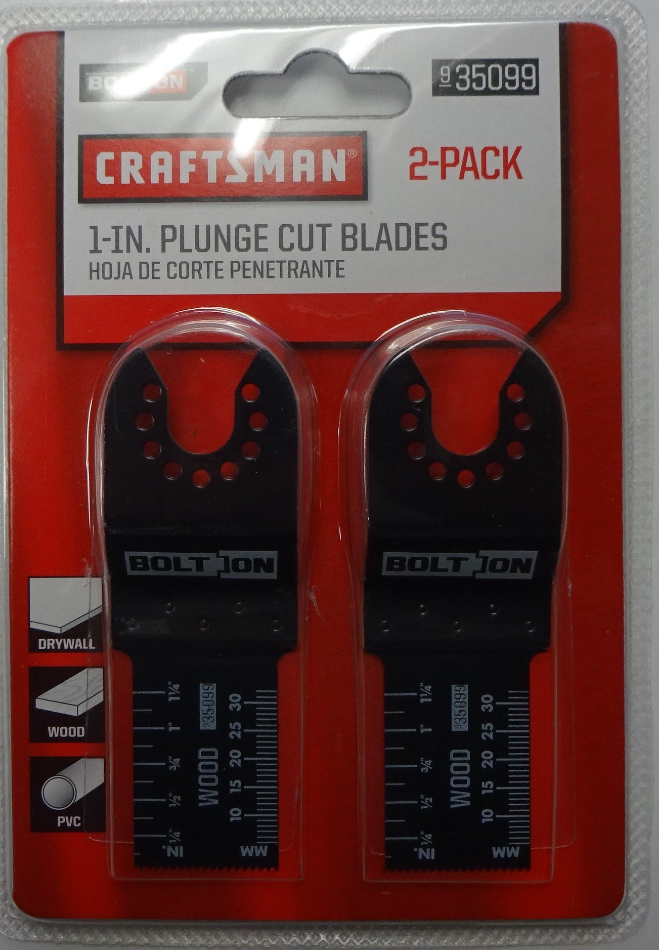 Craftsman 35099 2 Pack Bolt-On 1" Plunge Cut Blades