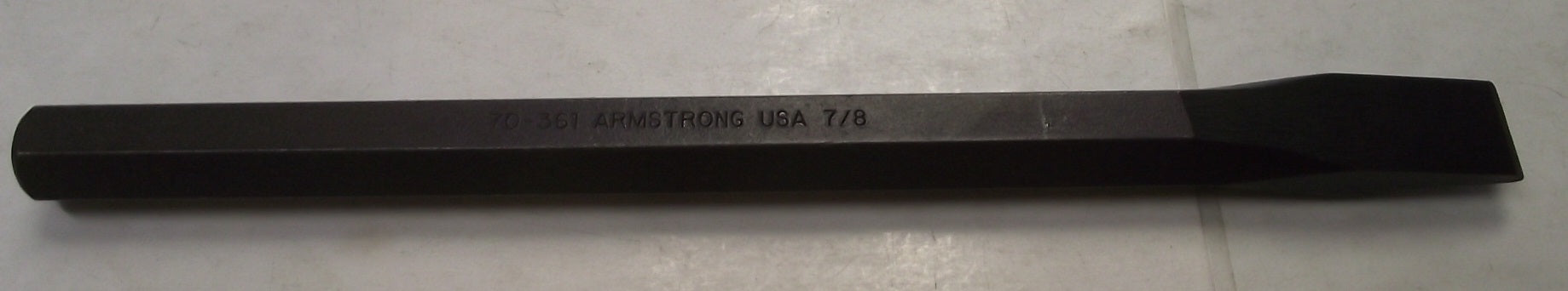 Armstrong 70-361 7/8" Hex x 3/4" Tip x 12" Cold Chisel USA