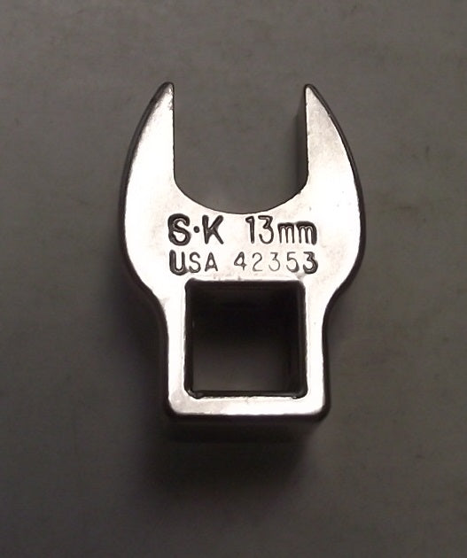 SK Hand Tool 42353 3/8" Drive 13mm Open End Crowfoot Wrench USA