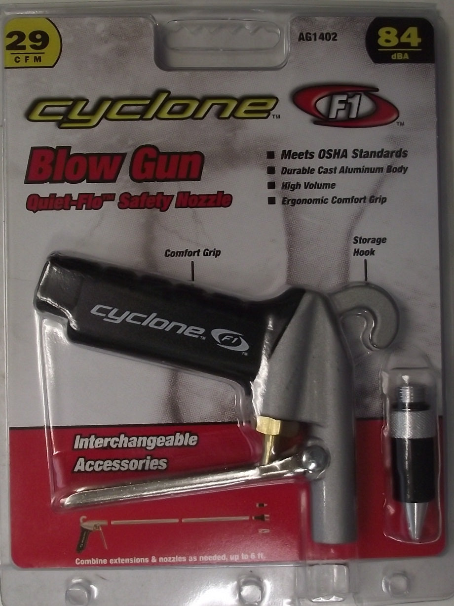 LEGACY AG1402 Cyclone Blow Gun w/ Quiet-Flo Safety Nozzle