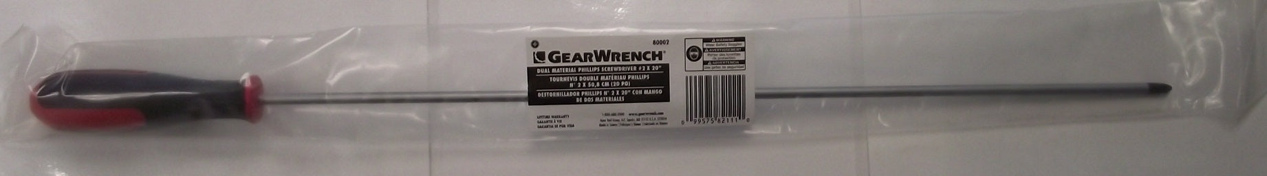 GEARWRENCH 80002 #2 Phillips Screwdriver 20" Long Dual Material