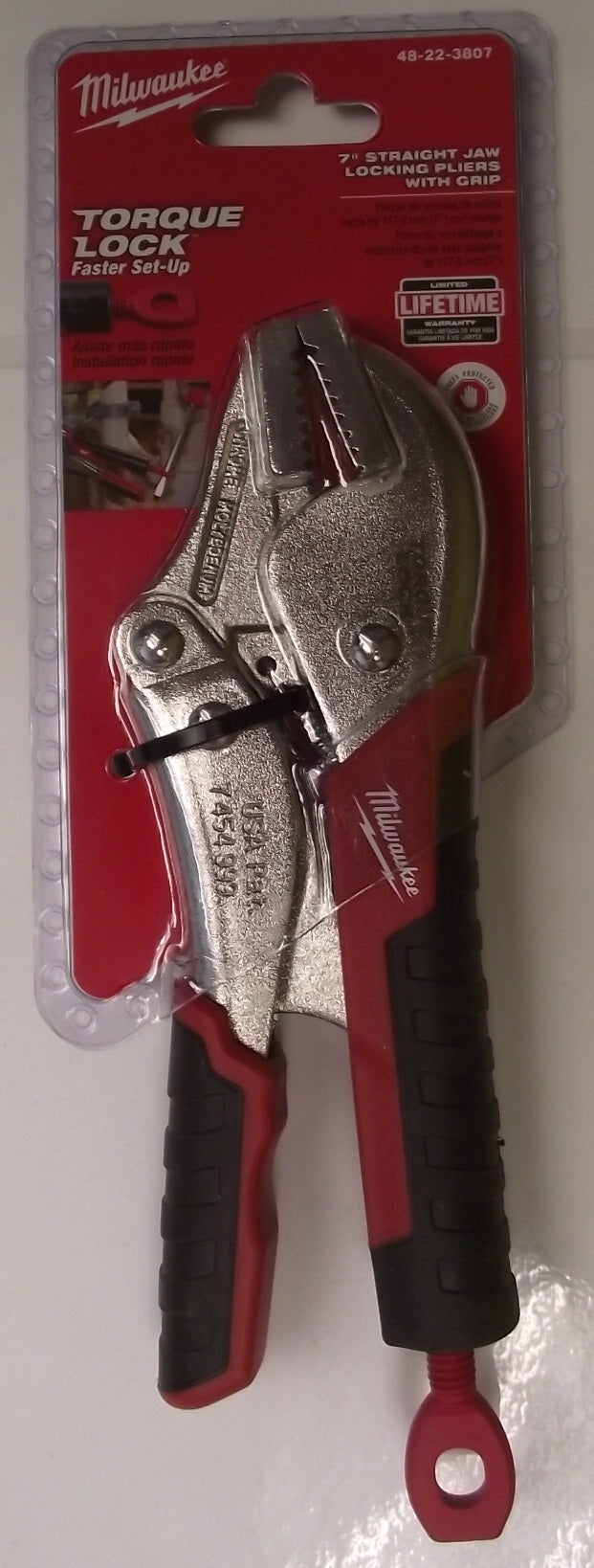 MILWAUKEE 48-22-3807 7" Straight Jaw Locking Pliers Torque Lock