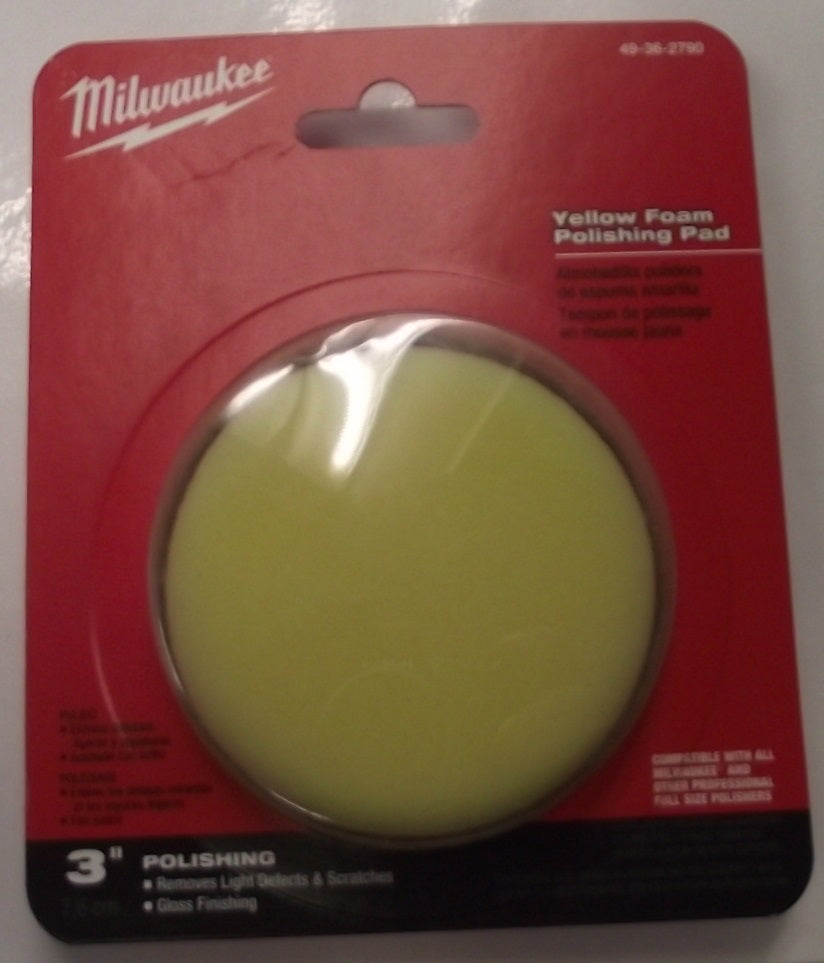 Milwaukee 49-36-2790 3" Yellow Foam Polishing Pad