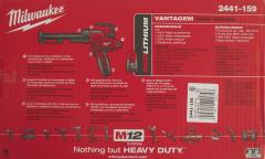 Milwaukee 2441-159 M12 Li-Ion 10 oz. Caulk and Adhesive Gun Kit 220-240v Euro