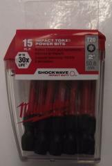 Milwaukee 48-32-5012 T20 Torx 2 in. Impact Screw Bit 15 pk