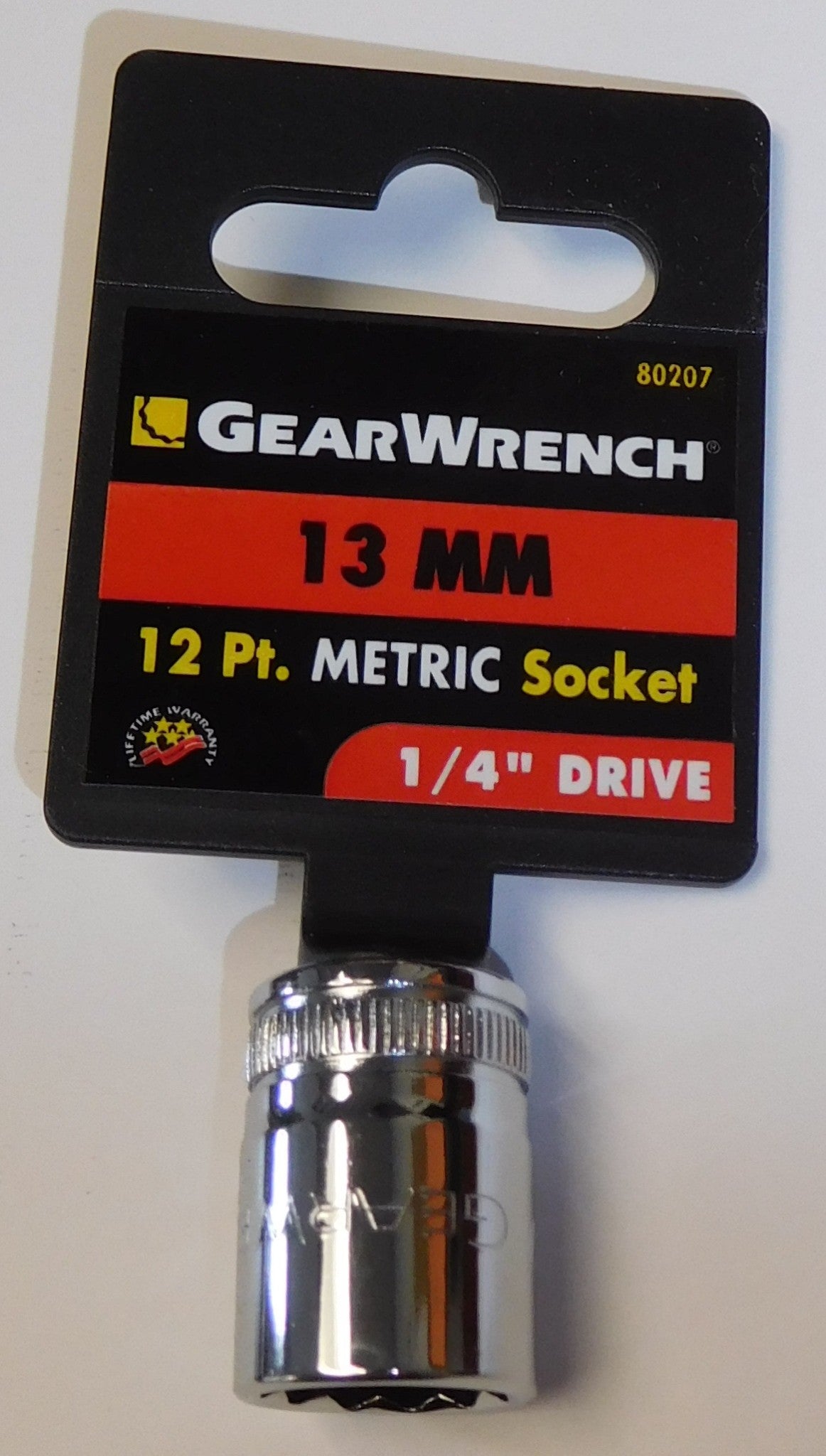 GearWrench 80207 13mm 1/4" Drive 12 Point Socket