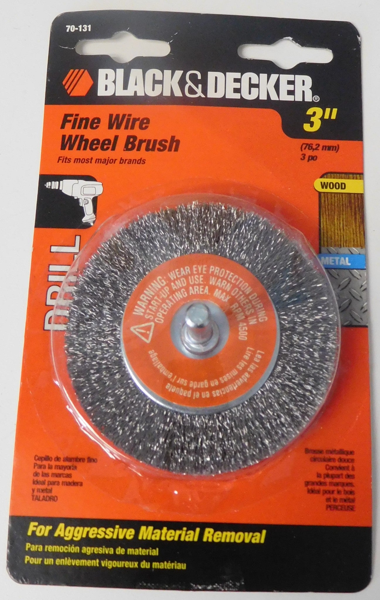 Black & Decker 70-131 3" Fine Wire Wheel Brush