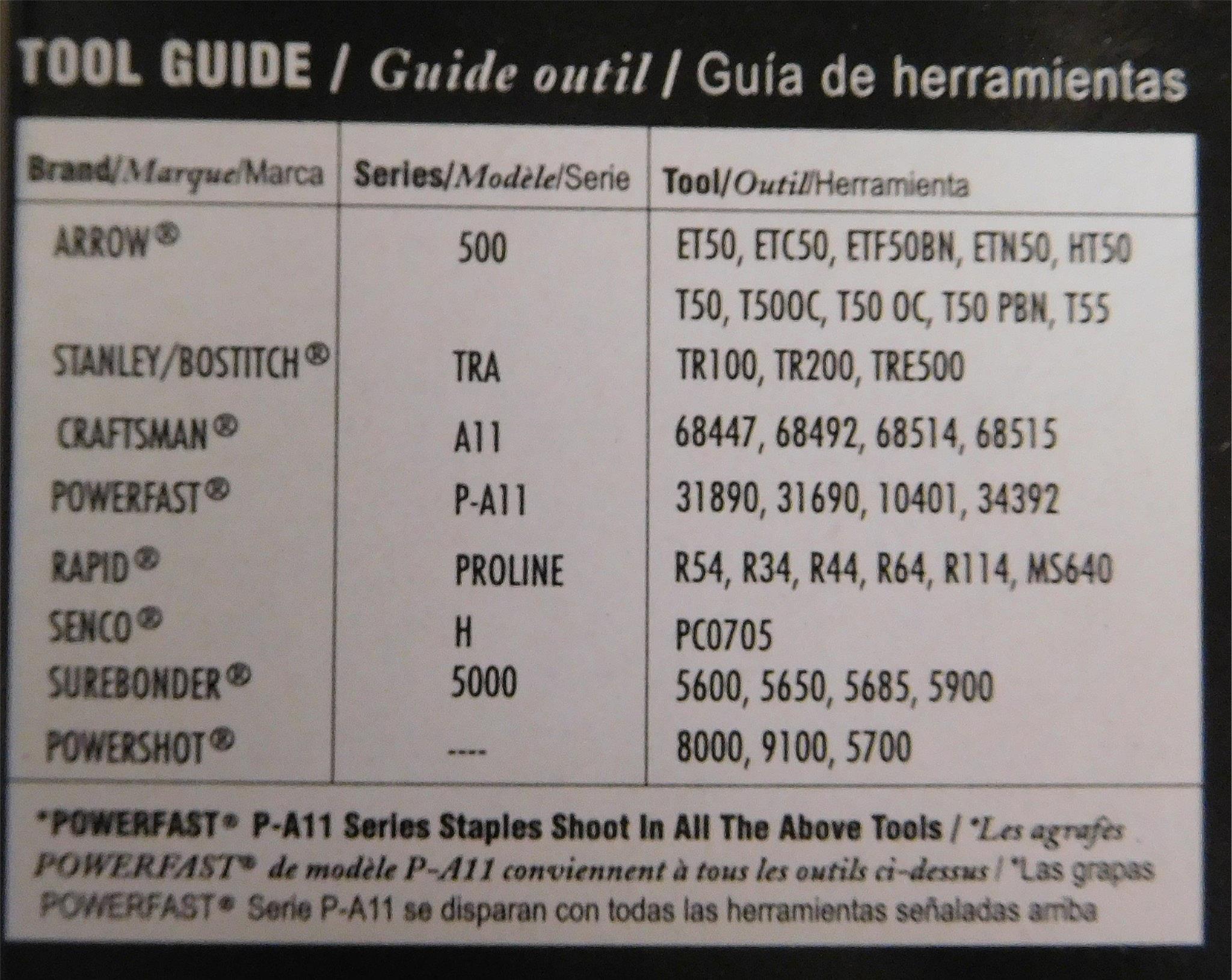 Powerfast P-A11-9/16-D-1B 9/16" Galvanized Staples 2 packs