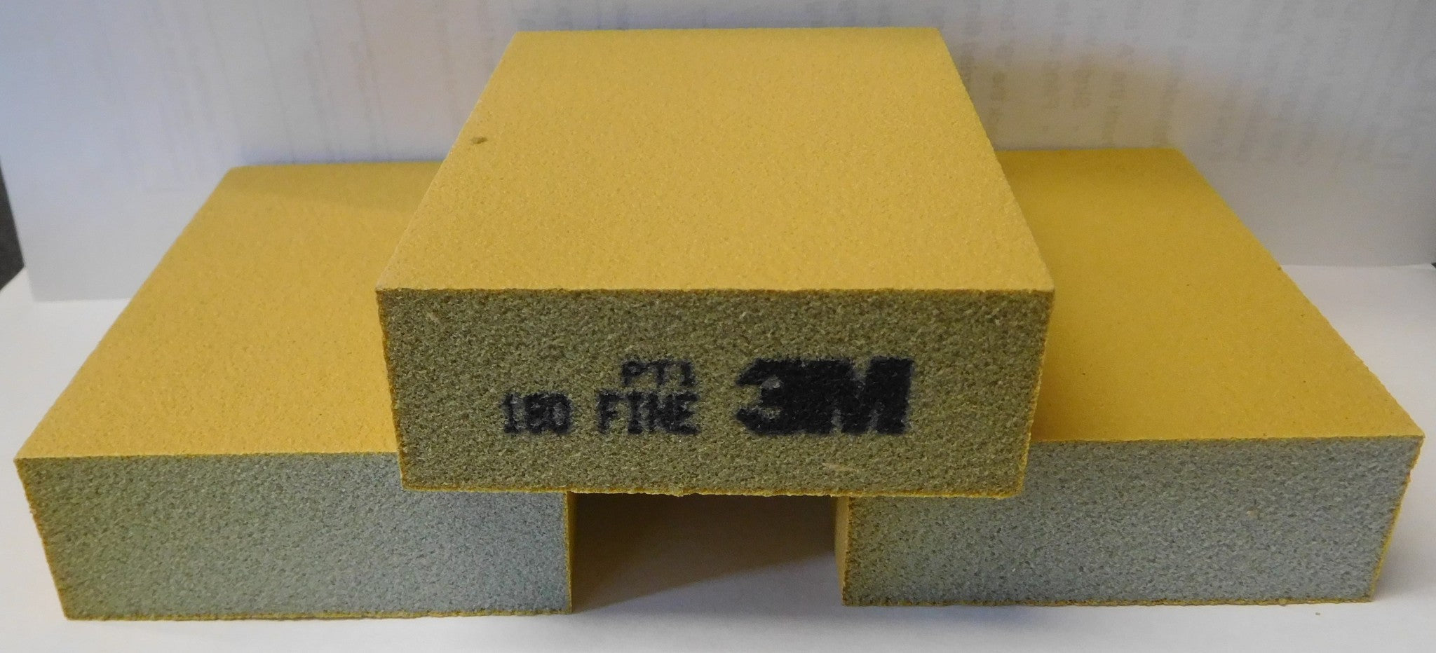 3M SandBlaster 21907-180 3-3/4" x 2-5/8" x 1" 180 Grit Sanding Sponges 3pcs USA