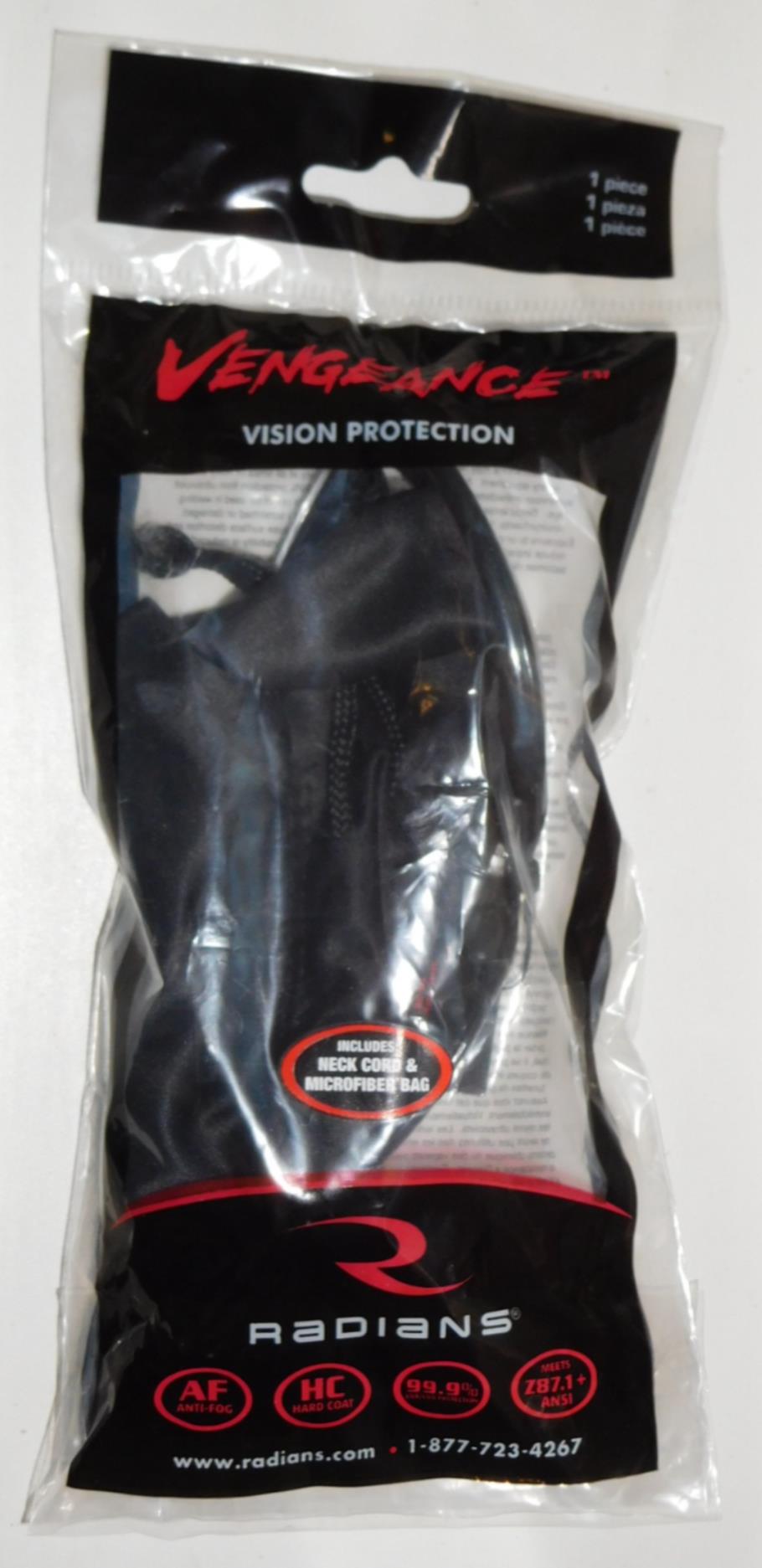 Radians Safety Glasses VG1-85 Vengeance Vermillion