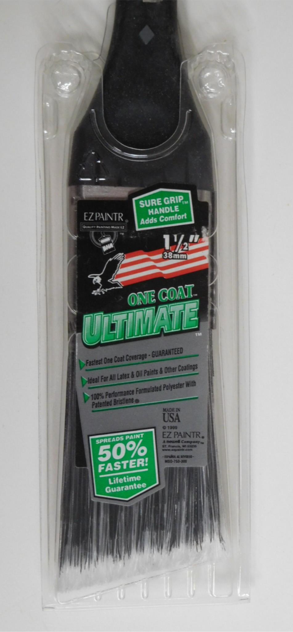 One Coat Ultimate MSO-653-304 Latex, Oil and Other 1-1/2" Angle Paintbrush 3 PCS