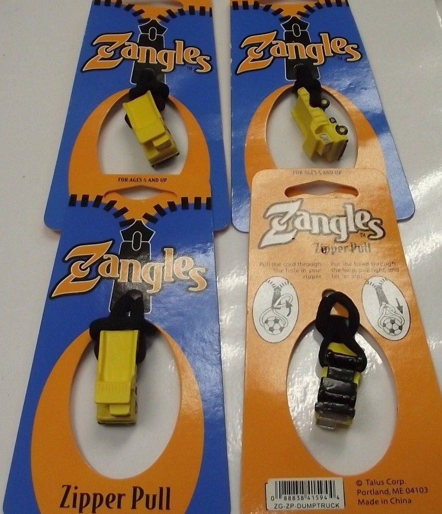 Zangles Sporties Zipper Pulls Great For Luggage Or Backpacks 4pcs