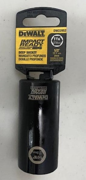 DeWalt DW22952 1-1/16" Impact Ready Deep Socket 1/2" Drive 6 Point