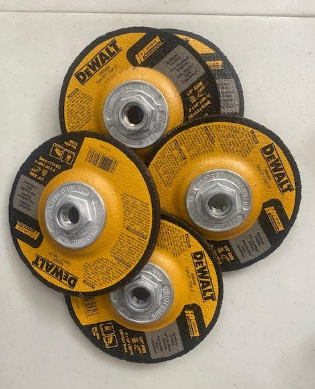 Dewalt DW8406 5" X 1/4" X5/8-11" Aluminum Grinding Wheel Bulk (5 Pack)