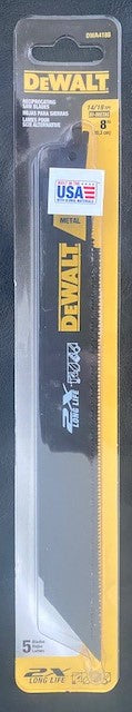 DEWALT DWA4188 Reciprocating Saw Blades 8-Inch 14/18TPI 5-Pack USA