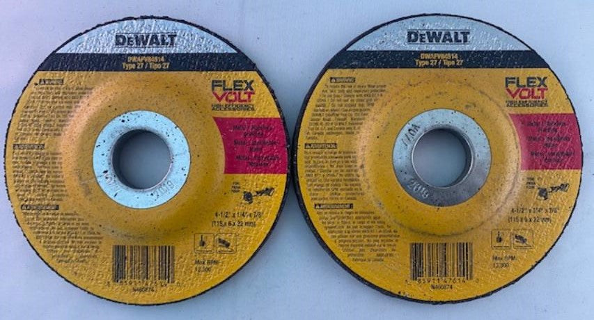 Dewalt DWAFV84514 FLEXVOLT 4-1/2" x 1/4" x 7/8" T27 Grinding Wheel 2pcs.
