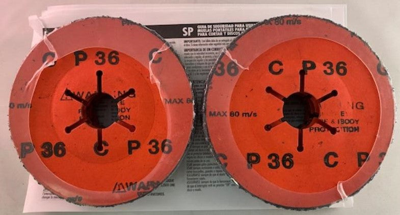 DeWalt DWAH236C 4-1/2" x 7/8" Flexible Grinding Wheel Disc 36 Grit Silicon Carbide, 10pk