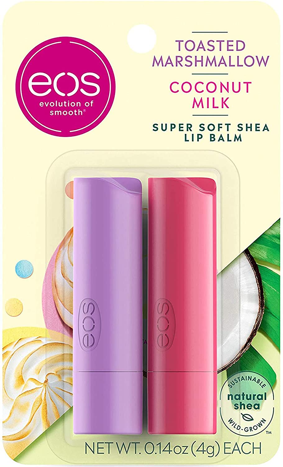 eos 01912 Super Soft Shea Lip Balm Stick 2 Pack USA